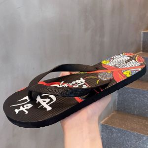 Summer Mens Flip Flops Outdoor Casual Rubber Slippers Anti-Slip Fashionable Korean Style Beachwear Student Slippers