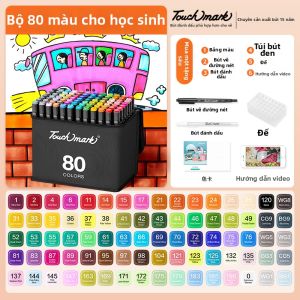 Touch Mark | Bút Lông Hai Đầu Nhanh Khô Chống Thấm Cho Trẻ Em
