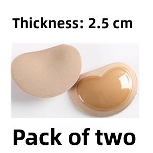 Thickened Self-Adhesive Silicone Sponge Swimwear Bra Pads Invisible Bikini Insert for Swimming And Hot Springs Reusable