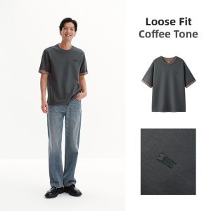 Semir | Color Contrast Double Collar Knit Shirt Fake Two-Piece