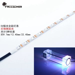 Freezemod เคสคอมพิวเตอร์แถบแสงสีรุ้งระบายความร้อนด้วยน้ำ YKDC-CH แสงเทพ5V แสงออโรร่าแถบไฟหลากสี5มม. เรืองแสงด้านข้าง
