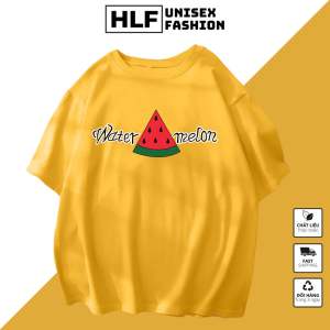 Áo thun tay lỡ form rộng hình miếng dưa hấu Watermelon áo phông in HLFashion