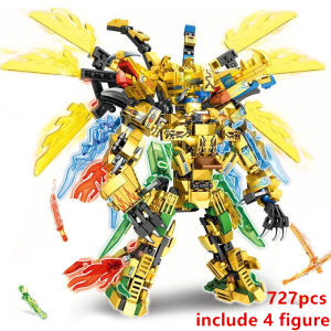 Bandai | Golden Dark Bat Pterodactyl Dragon Season 15 4in1 Series NEW Building Blocks Classic Model Sets Bricks Kids Kits