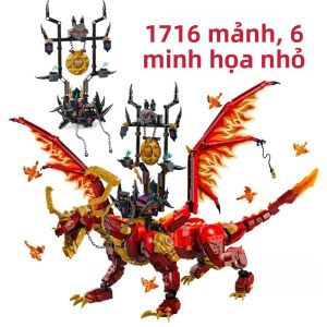 Đồ Chơi Lắp Ráp Hình Ngai Rồng 1716 Mảnh Ghép Bộ Sưu Tập Sáng Tạo Nguồn Cung Cấp Năng Động Dành Cho Bé Trai 6-12 Tuổi Quà Tặng Sinh Nhật Đồ Thủ Công