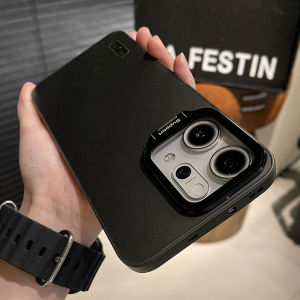 Business Style Oppo RENO14 Full Cover Anti-Fall Invisible One-Piece Lens Bracket Protective Case Built-In Lens Film