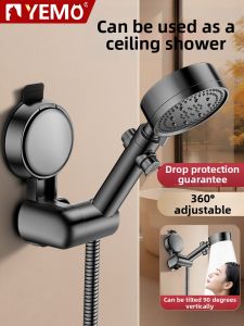 YEMO | Top Shower Powerful Suction Mount Adjustable No-drill Universal Shower Head Holder