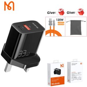 MCDODO 33W sạc Type-C + Cổng USB 33W sạc nhanh (phích cắm chuẩn Anh Quốc) thích hợp cho iPhone/Android