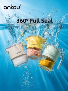 Ankou | Reversed Opening Large Mouth Not Dirty Hand Double Layer Airtight Spice Jar