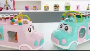 Mainan Edukasi Anak Bayi Mobil Bus Puzzle Musik Xylophone Block Bentuk Toys Mobil Mobilan Kolintang