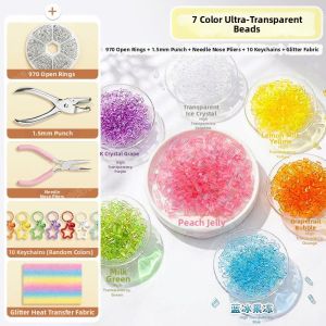 YUGUANG | No-Hole High Transparency Pearlescent Night Glow Fusion Beads Craft Kit