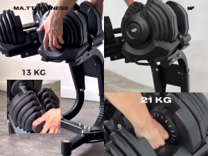 40KG Adjustable Dumbbell (PER PIECE) | 17 Weight Levels | 5-40KG (11-90LBS) | Rubber-Coated Steel Plates | Adjustable Weights for Home Gym Strength Training Muscle Building & Weight Lifting