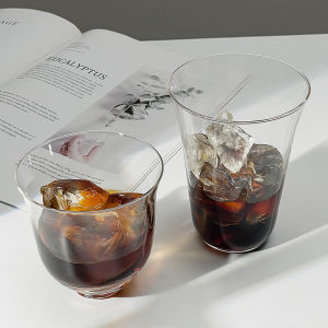 Ly Cà Phê Miệng Rộng Kiểu Mỹ Ins Ly Đồ Uống Pha Cà Phê Chịu Nhiệt Ly Rượu Cocktail Thủy Tinh Mỏng Nhẹ Trong Suốt Đơn Giản