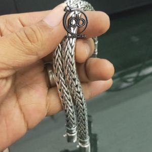 Gelang Pria Maskulin Perak Asli Silver 925 Tulang Naga Romario