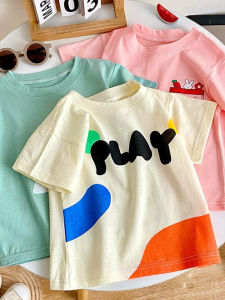 Class a Pure Cotton Short Sleeve Childrens T-Shirt round Neck Cute Cartoon Casual Summer Fashionable Kids Top for Boys And Girls