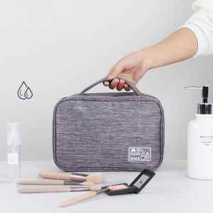 【Free Hook】Homy Toiletry Bag Foldable Travel Storage Bag Cosmetic Organiser Pouch Portable Waterproof Bag with Hook Compartmentalized Storage