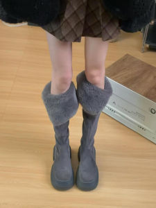 XUJIA | Thick Sole Elevated Fleece Long Thigh Boots 1 Pair