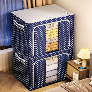 STORAGE BOX/Storage Serbaguna/Box Serbaguna/kotak penyimpanan/66 liters frame baja Double Zipper