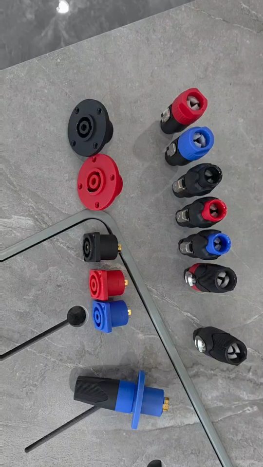 DIYsound หัวแจ็ค Speakon ตัวผู้ + ช่องเสียบลำโพง 4 ขา 1+/1- 2+/2- ระบบล็อก หมุนได้ สีหลากหลาย สำหรับลำโพง เครื่องขยายเสียง ระบบ PA