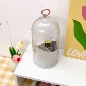 ที่วางแปรงแต่งหน้า กล่องเก็บแปรงแต่งหน้า มีฝาปิด หมุนได้ 360 องศา กล่องใส่ของ แข็งแรงและทนทาน Cutie world