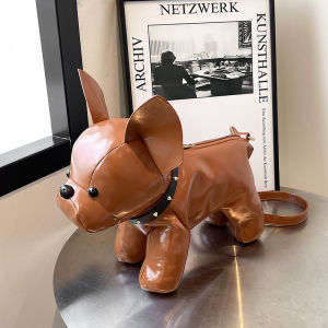 Cool Childrens Crossbody Bag Cartoon French Bulldog Single Shoulder Bag Baby Coin Purse Trendy Kids Fashion Accessory