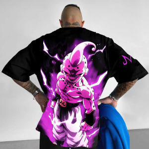 Bandai | Dragon Ball Mens and Womens T-shirt Majin Buu Anime Trendy High-end Tee Summer Spring Boys Short Sleeves Parent-child Outfits