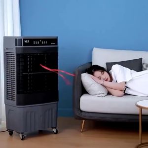 🔥【2 Year Warranty】🔥CHRIS air cooler 60 liter Aircond Ice Crystal Refrigeration Air Conditioner Fan Silent Humidification Purification Fast cooling fan/Office Mobile air cooler fan Household Large Air Volume Stand Fan 冷风机冷气机
