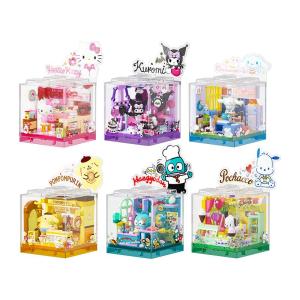 AREA-X | Educational HelloKitty & Kuromi Box Building Blocks Toy Birthday Gift