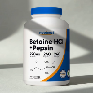 Nutricost Betaine HCl + Pepsin 790mg per serving 240 capsules 240 capsules Non-GMO