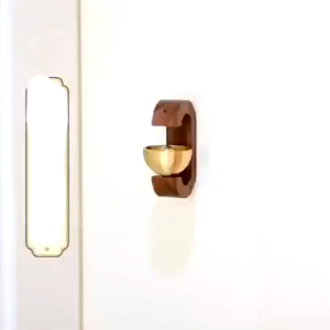 Japanese Style No-Drill Magnetic Doorbell and Wooden Wind Chime—Hanging Decor for Home Entrances