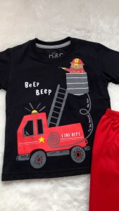 Setelan anak laki laki Fire Dept / Baju anak / Baju murah / COD