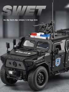 Scale 1:18 SWAT Police Die-cast Car Inertial Vehicle