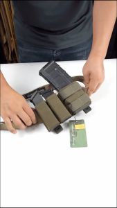 ASIAON Tactical Mag Pouch Cordura Nylon Belt Clip MOLLE for 9mm and 5.56