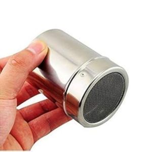 Stainless Steel Coffee Shaker Cocoa Chocolate Flour Powdered Sugar Sieve Filters Foam Spray Kitchen Cake BBQ Tools With Lid