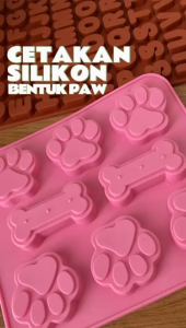 CETAKAN SILICONE PAW BONE SILIKON MOULD TULANG CAKAR HEWAN PUDING KUE