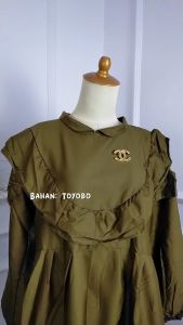 Gamis Dres Wanita Terbaru 2023 Gamis Dwasa Terbaru 2023 Kekinian HEENAFA DRESS TOYOBO LD 110 CM