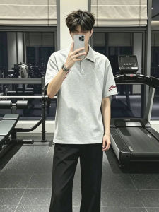ZHUOCAN | American Style Structured Panel Boxy Fit Polo Shirt