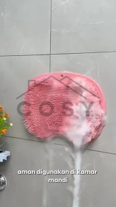 COSY Sikat Punggung Tempel Silikon Sikat Kaki Anti Slip Untuk Kamar Mandi Body Scrubbler