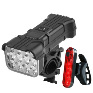 【New Arrival】Bike Front and Rear Lights Bicycle Front Lights 12 Beads Super Bright Bike Light 360 Degree Rotating Bicycle Accessories