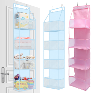 4/6Tier Over The Door Organizer Miscellaneous Clothes Toy Hanging Storage Bag With Mesh Pockets Shelves For Closet Bedroom Dorm