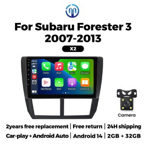 Carplay Android Auto 2din Car Radio for Subaru Forester 3 SH / Impreza GH GE Intelligent System Multimedia Player GPS Navigation