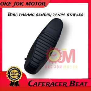 Sarung jok motor model Caferacer Beat pake karet tinggal pasang