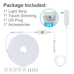 LED Under Cabinet Lights Touch Switch DC24V COB 320LEDs/M Neon Strip Waterproof Kitchen Closet Cupboard Backlight Night Lighting