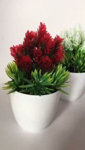 DRPT43 Pot Tanaman Hias Bunga Hias Plastik Ornamen Pot Bonsai Artificial Flower Decoration