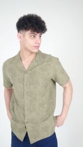 Forest Woven Full Print Short Sleeve Men Shirt | Baju Kemeja Lelaki - 621358