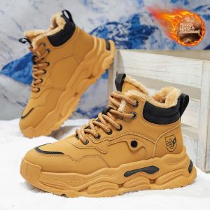 Waterproof Insulated Thick-soled High-top Sneakers for Middle School Students and Teenagers