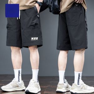 ROMON | กางเกงขาสั้นผ้าไหมน้ำแข็งบางลำลองสำหรับผู้ชาย Romon กางเกงขายาวทรงตรงสบายๆ แห้งเร็ว 5 ชิ้น ทรงหลวม ฤดูร้อน 2025