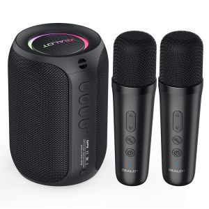 ZEALOT-S62M Karaoke Machine Portable Bluetooth 5.3 Speaker System with 1-2 Wireless Microphones Home Family Festival Gifts