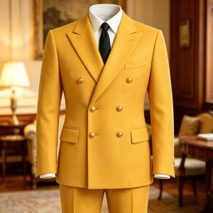 Mens Formal Occasion Tuxedo Suit Casual 2 Piece Set Peak Lapel Blazer And Pants Groom Groomsman Wedding Party Prom Business