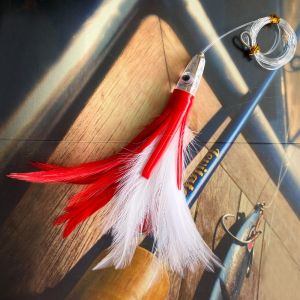 1PC 160mm 45g Mồi Câu Tổng Hợp Bề Mặt Lông Vũ UV Dành Cho Câu Cá GT & Cá Thu Ở Biển Khơi Câu Cá Nước Mặn
