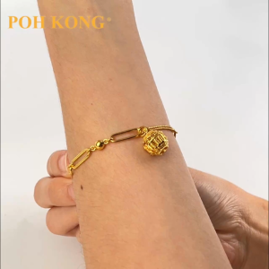 POH KONG 916/22K Yellow Gold Dragon Abacus Orb Bracelet